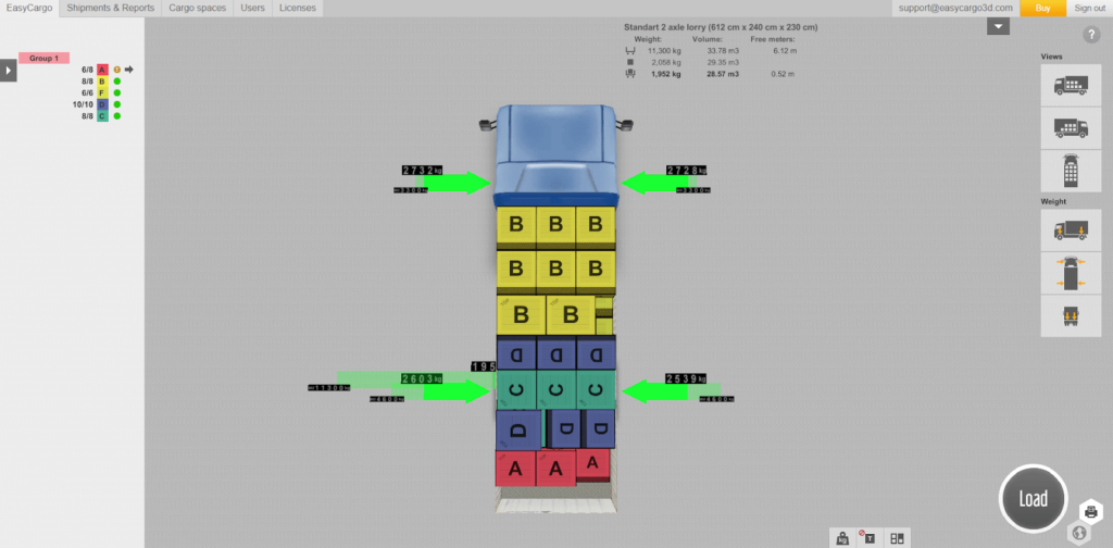 How to check the weight distribution from a different angle