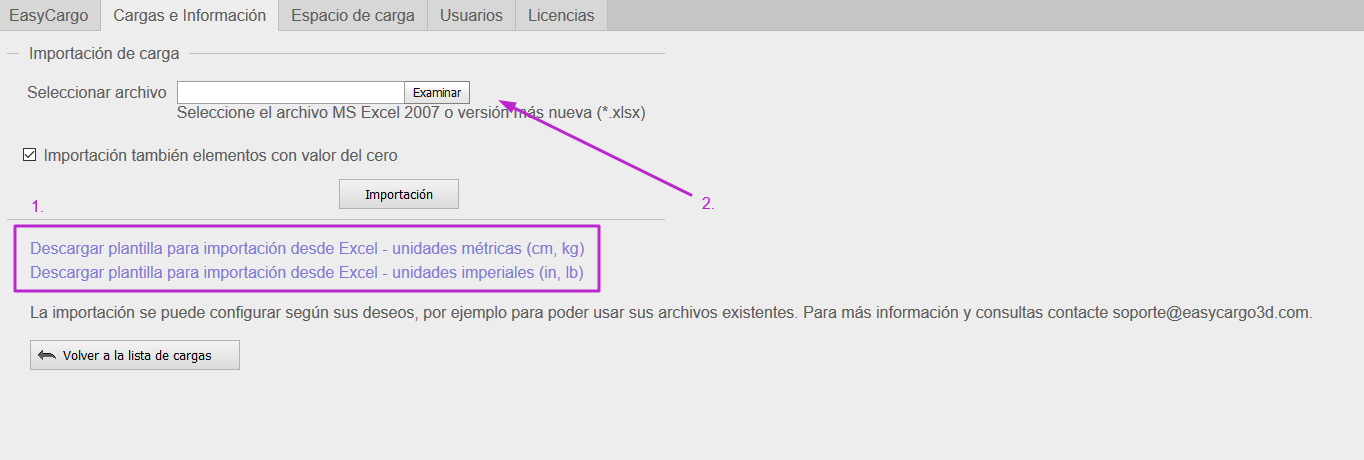 ¿Puedo importar elementos desde un archivo de Excel?