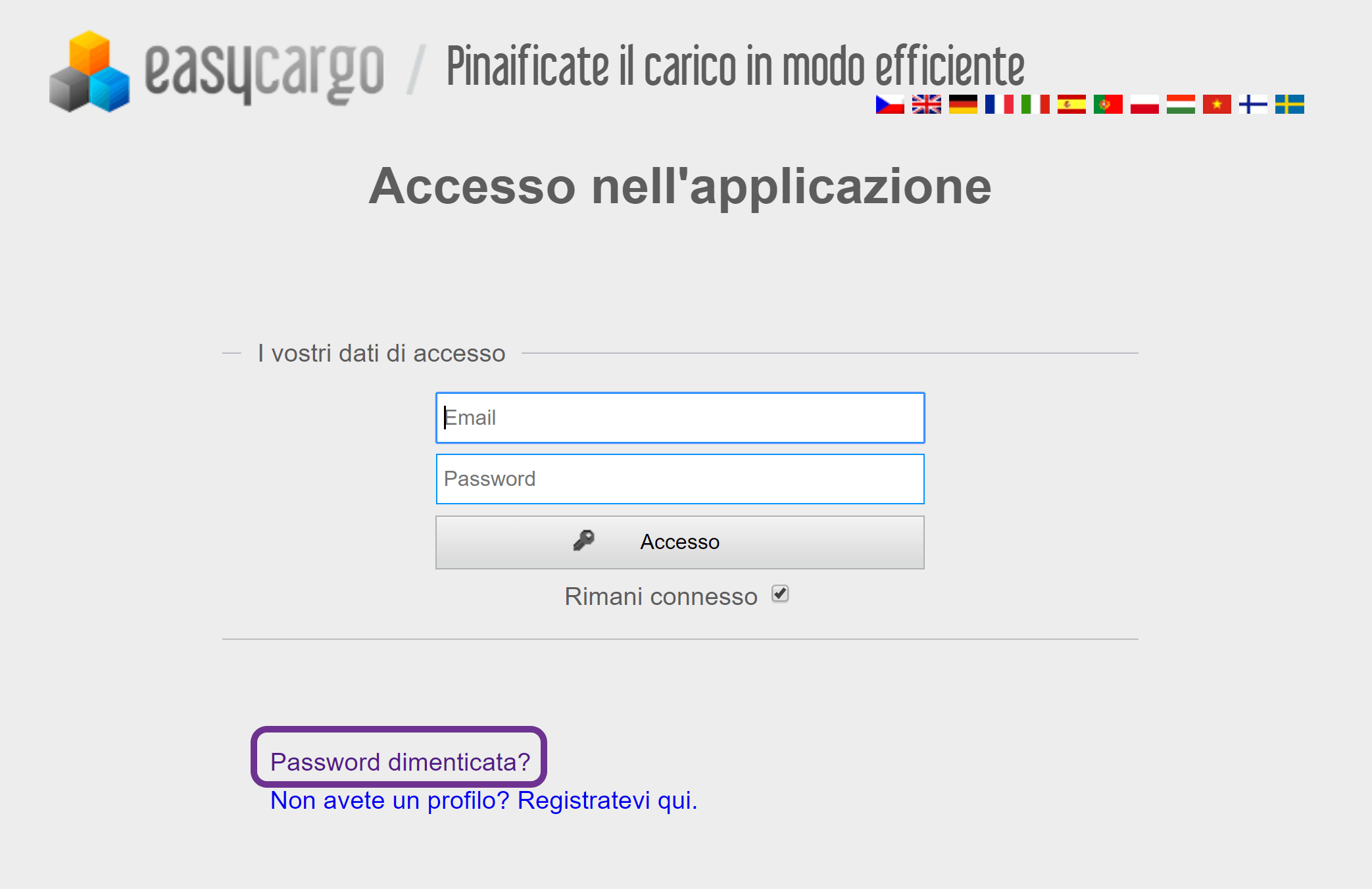 Cosa fare quando si dimentica la password