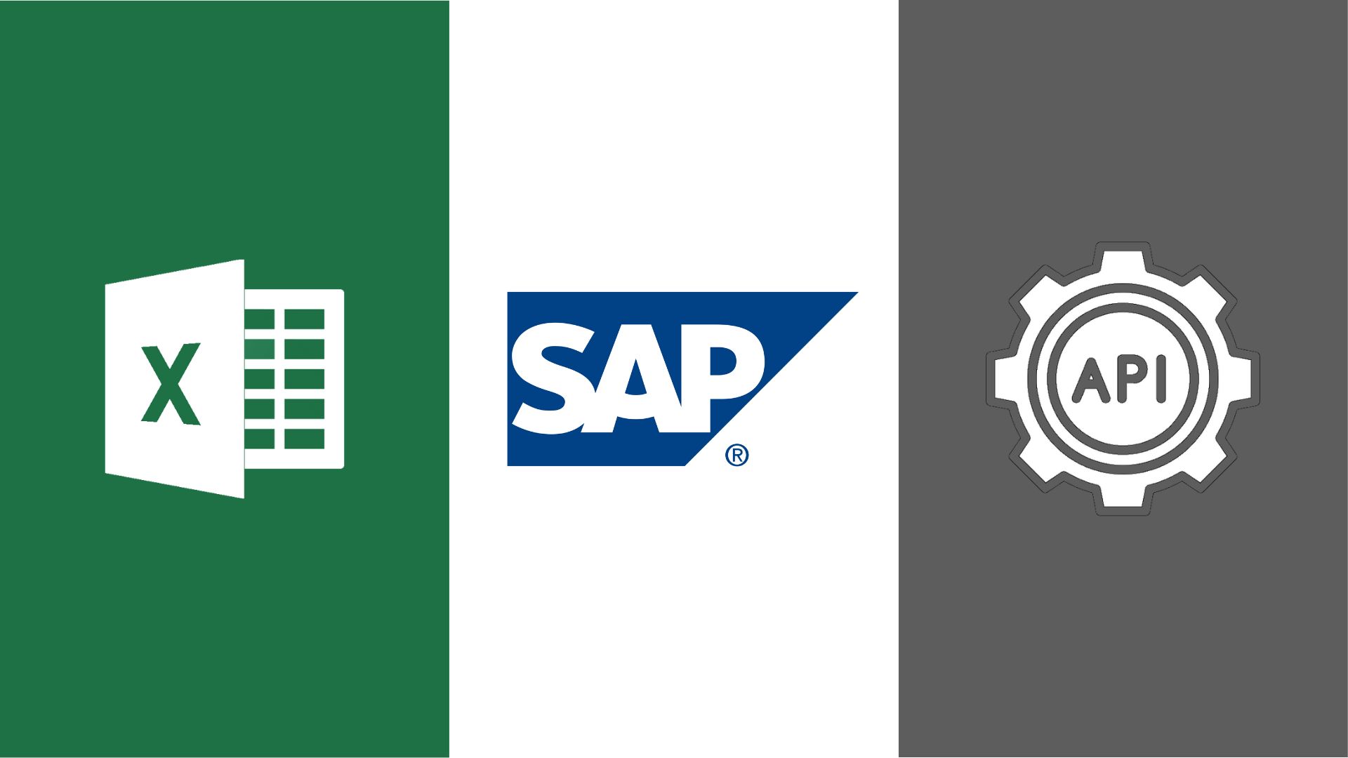 Integración mediante Excel, SAP, API