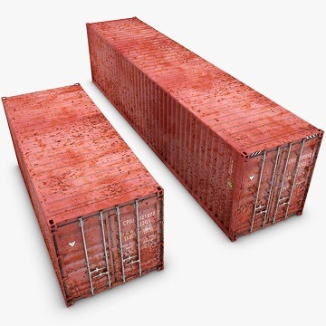 20ft (on the left) and 40ft dry storage containers - truck loading software