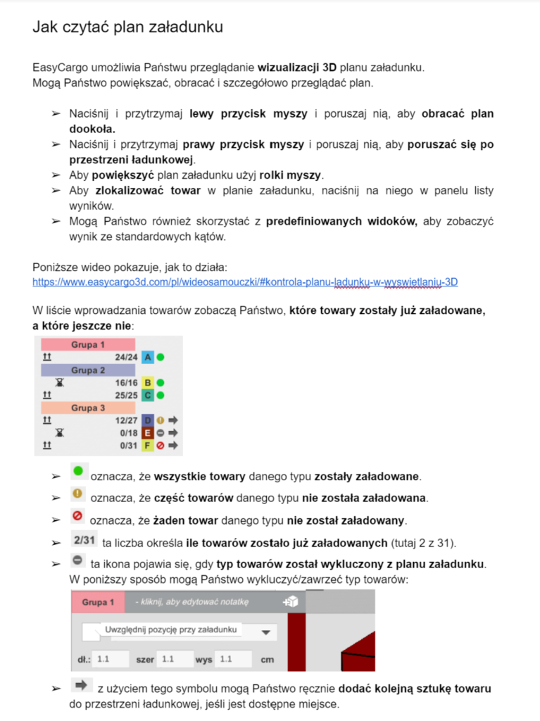 Podręcznik do EasyCargo 