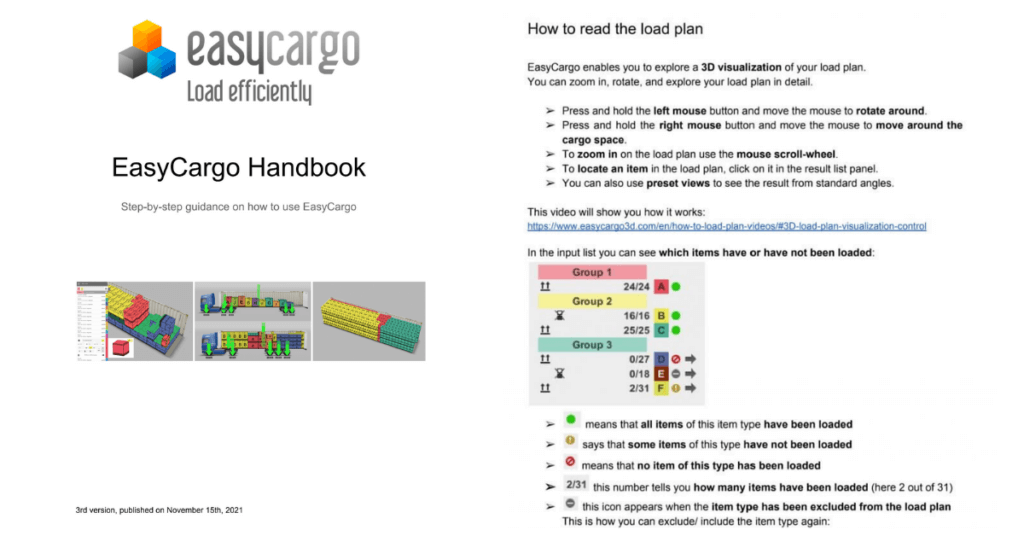 EasyCargo Handbook - Step-by-Step Guidance On How To Use EasyCargo cargo loading planner