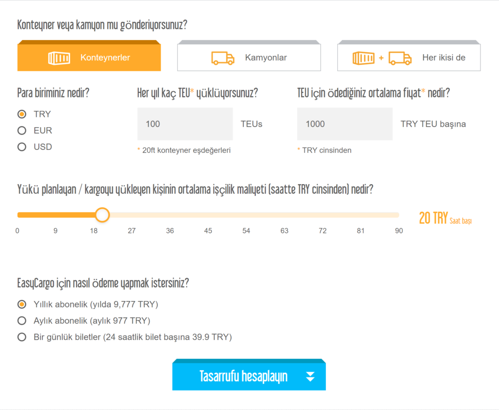 EasyCargo ile ne kadar tasarruf edebilirsiniz?