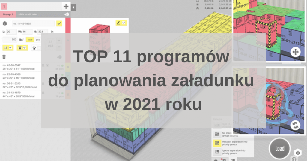 TOP 11 programów do planowania załadunku w 2021 roku