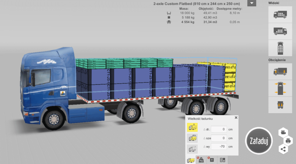 Jak wymusić podział załadunku na warstwy w aplikacji EasyCargo