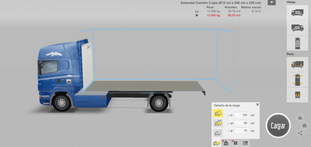 Cómo crear voladizos en la calculadora de carga de EasyCargo