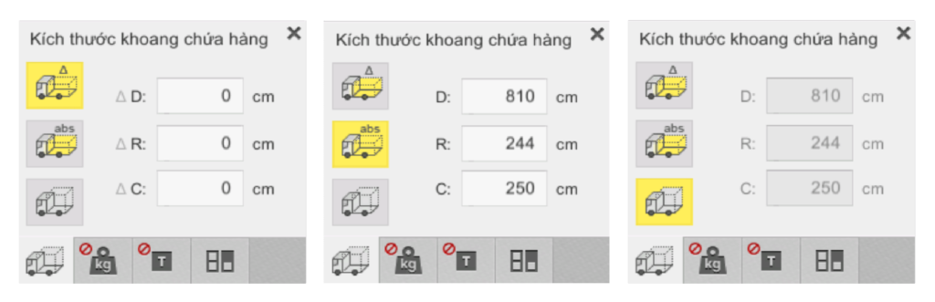 Những khả năng chỉnh sửa kích thước không gian xếp hàng trong EasyCargo