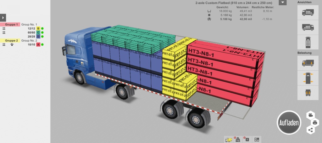 Überhänge in EasyCargo