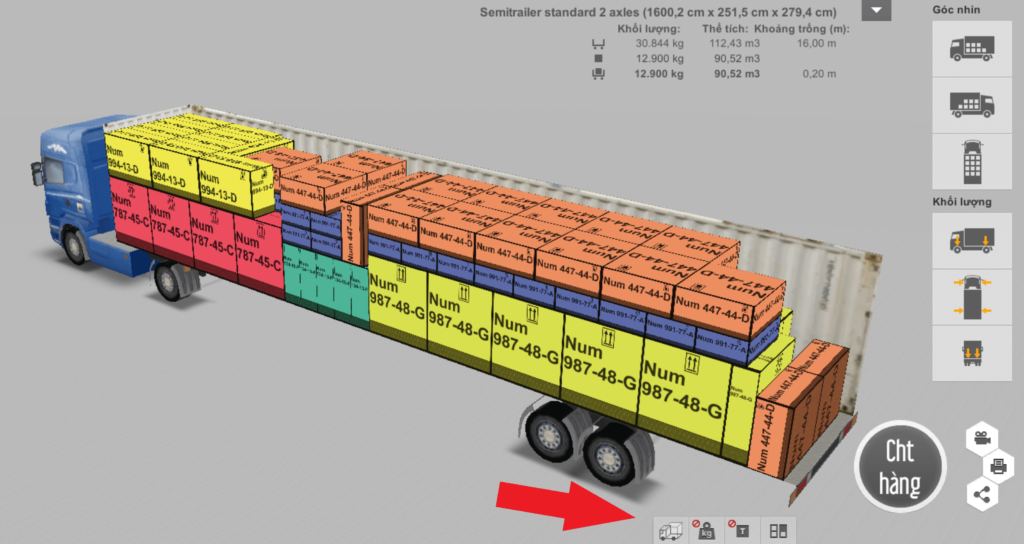 Nơi chỉnh sửa kích thước không gian xếp hàng trong EasyCargo