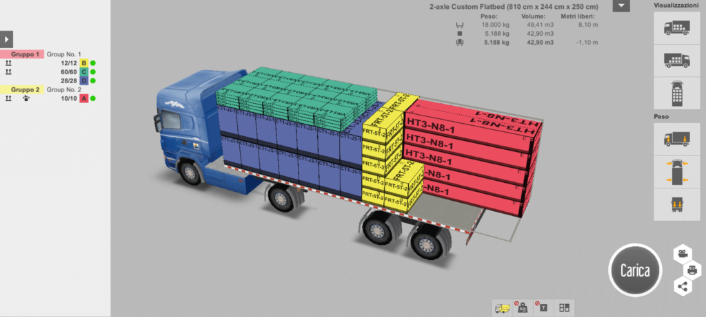 Crea sporgenze nel software di ottimizzazione del carico in EasyCargo!