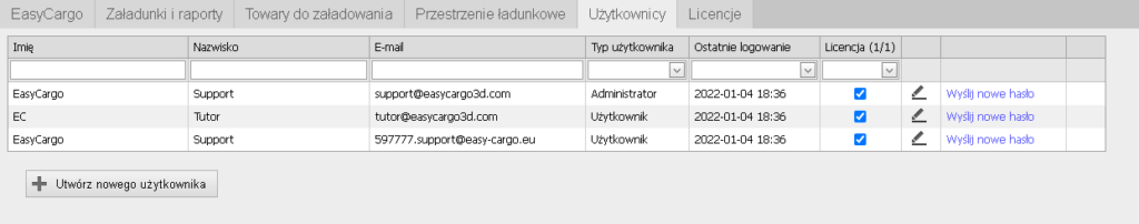 Przypisanie licencji do innego użytkownika