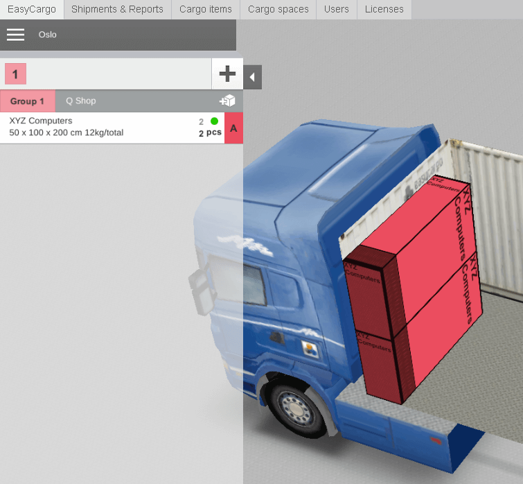 Loading created by the API method