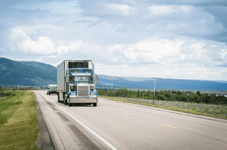 Truck on the road