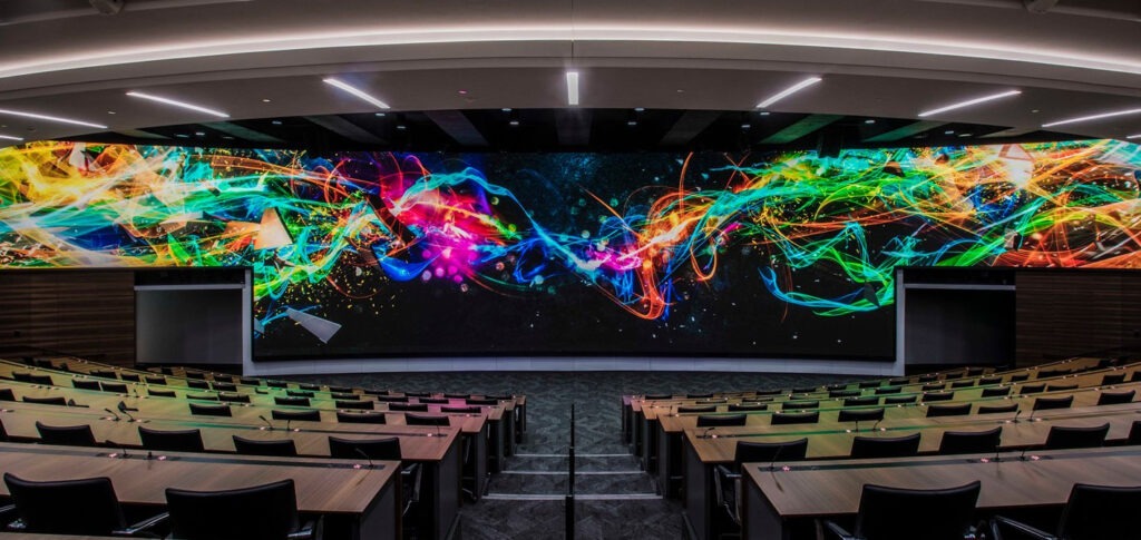 Big LED screen in a lecture room or conference room by Planar Systems, global leader in LED Display