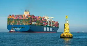 The largest container ship in the world, HMM Algeciras