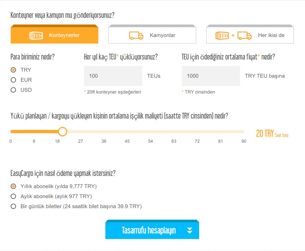 EasyCargo ile ne kadar tasarruf edebilirsiniz?