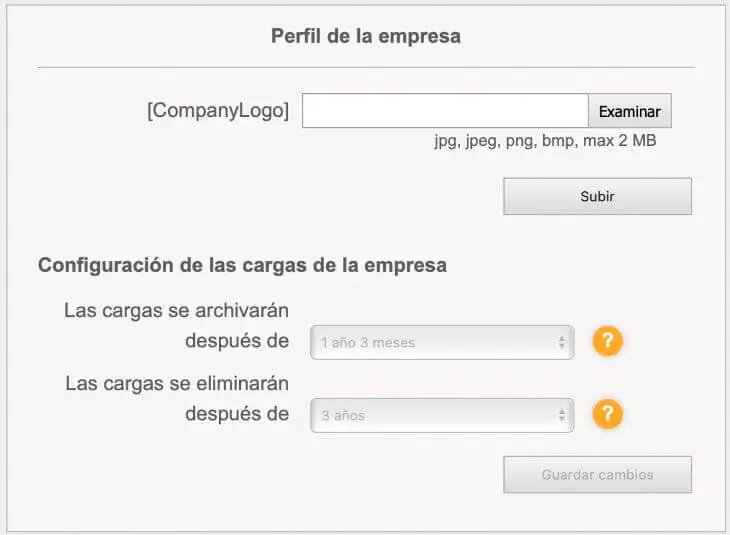 Perfiles de la empresa