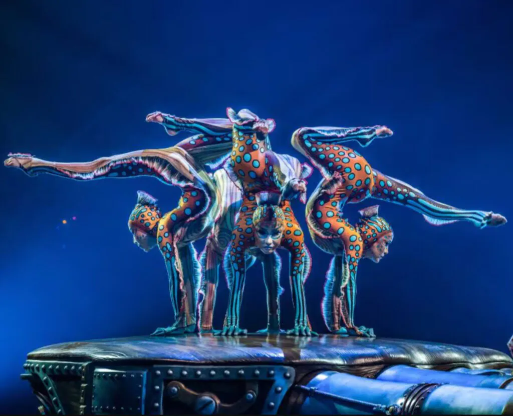 Quatro criaturas das profundezas do mar realizam um número acrobático, incluindo várias pirâmides incríveis em sequência. O Cirque du Soleil utiliza o EasyCargo para planear o carregamento de equipamento entre espetáculos.
