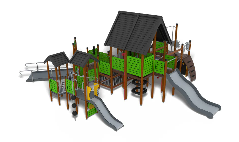 Plac zabaw UniMix Jutholmen wyprodukowany przez firmę HAGS Poland