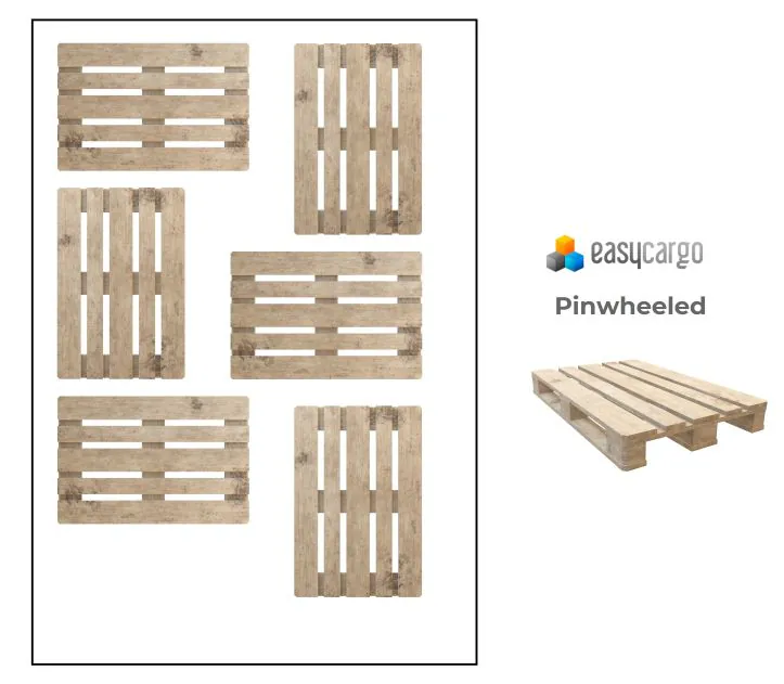 Padrão de carregamento com paletes alternados