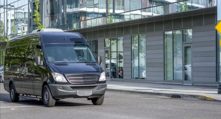 Sprinter cargo van used for urban delivery shipments